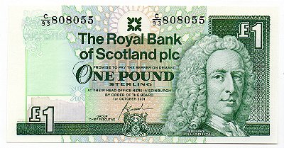 Cédula da Escócia -  1 Pound