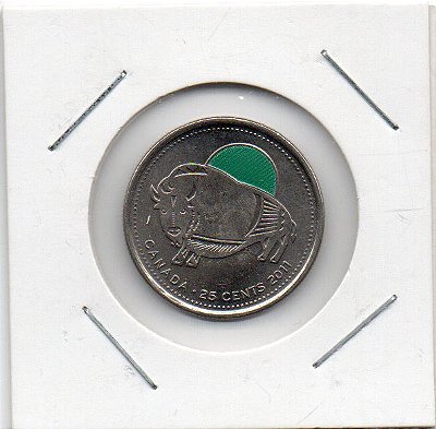 Moeda do Canada 25 cents - 2011