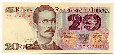 Cédula da Polônia - 20 Zlotych