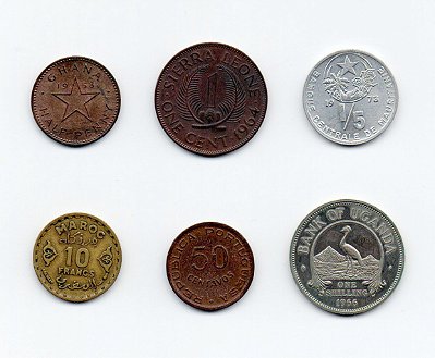 6 Moedas da África Antigas