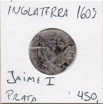 Moeda da Inglaterra - Jame I - 1603 - Prata