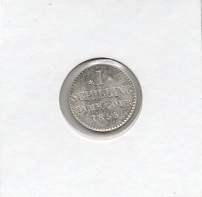 Moeda de Hamburgo 1 shilling 1855 - Prata