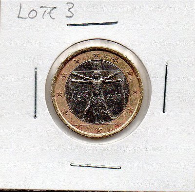 Itália - 1 Euro - 2002 - Leonardo Da Vinci Homem Vitruviano (L3)