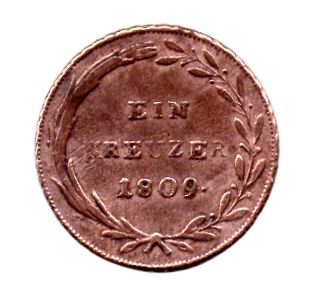 Áustria - Revolta do Condado do Tirol - 1 Kreuzer - 1809