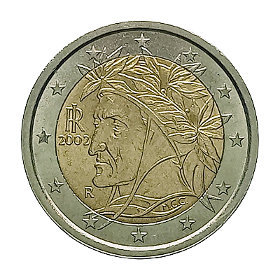 Moeda de 2 Euros da Itália - 2002