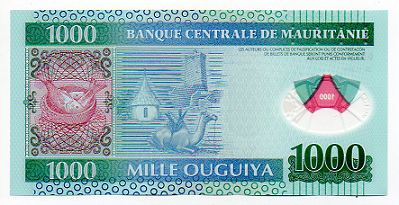 Cédula Mauritânia 500 Ouguiya