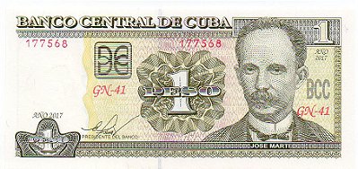 Cédula de Cuba - 1 Peso