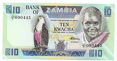 Cédula da Zambia - 10 Kwacha