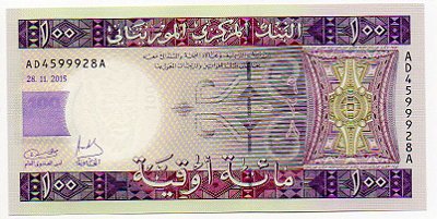 Cédula da Mauritânia - 100 Ouguiya