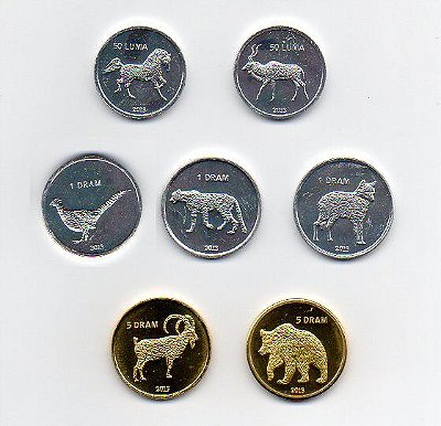 Set com 7 Moedas de Nagorno Karabakh