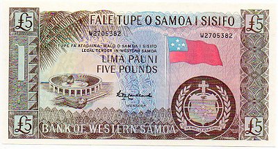 Cédula da Samoa - 5 Libras