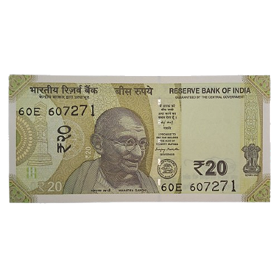 Cédula da Índia - 20 Rupees