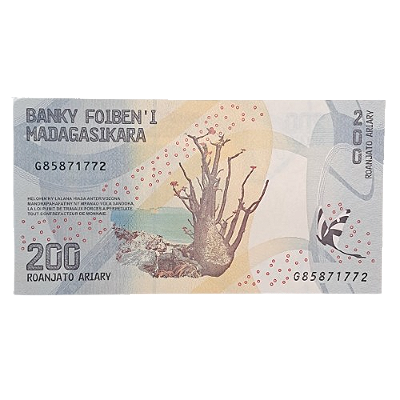 Cédula de Madagascar - 200 Ariary