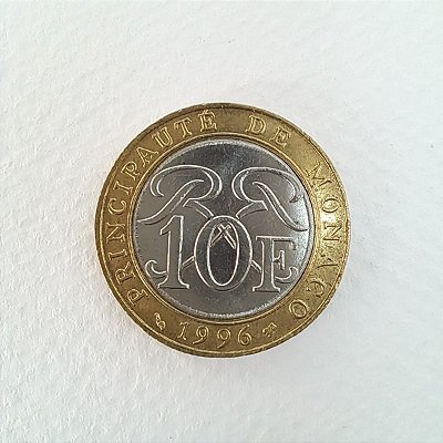 Moeda de 10 Francos de Mônaco - 1996