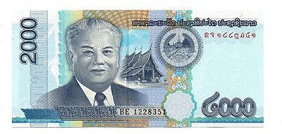 Cédula do Laos - 2000 kips