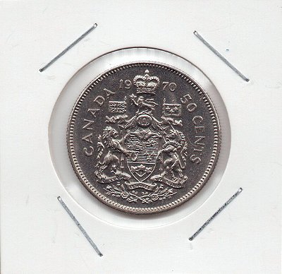 Moeda do Canadá - 50 cents - 1970