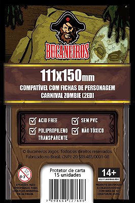 Sleeve Customizado para Carnival Zombie - Fichas de Personagem (111 x 150)