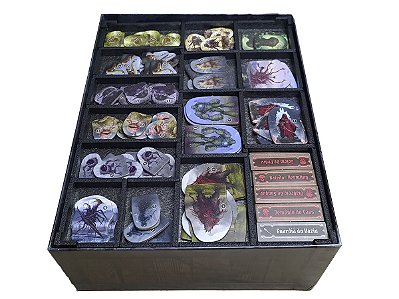 Organizador (SOFT INSERT XPS) para Gloomhaven: Presas do Leão (Versão Nacional) + Board Band (Elástico)