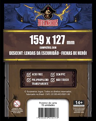 Sleeve Customizado para Descent: Lendas da Escuridão - Fichas de Herói (159 x 127)
