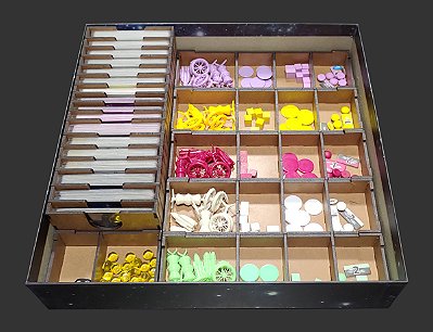 Organizador (INSERT MDF) para High Frontier 4 All + Board Band (Elástico)