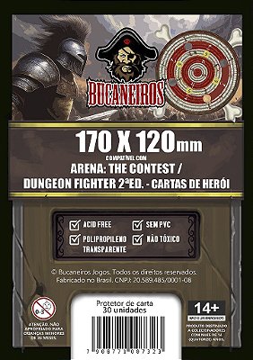 Sleeve Customizado para Arena: The Contest / Dungeon Fighter 2ª Edição - Cartas de Herói (170 x 120)