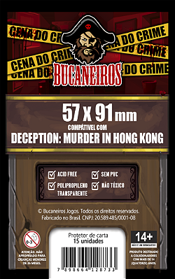 Sleeve Customizado para Deception: Murder in Hong Kong (57 x 91)