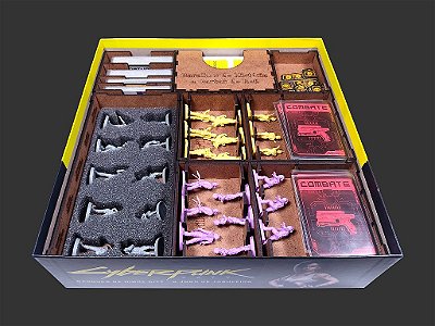 Organizador (INSERT MDF) para Cyberpunk 2077 - Gangues de Night City