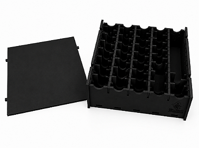 Caixa Organizadora para Figurinhas dos Álbuns Panini - Tamanho M - BLACK