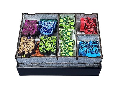 Organizador (SOFT INSERT PARANÁ) para Tiny Epic Cthulhu + Expansão com Board Band (Elástico)