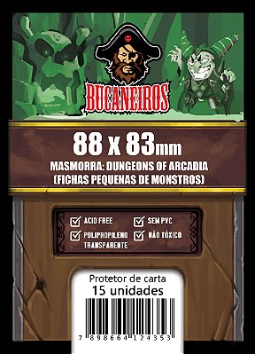 Sleeve Customizado para Masmorra: Dungeons of Arcadia - Fichas Pequenas de Monstros(88 x 83)