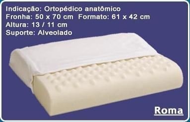 Travesseiro piramidal Roma em Latex 60cmX40cm