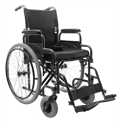 Cadeira de Rodas Aço Dobrável até 120 Kg D400 Dellamed - Assento 44cm