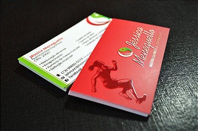 Cartões De Visita Couchê 300g 4x4 Lam Fosca Frente e Verniz Localizado Só Frente - 1000 unid.