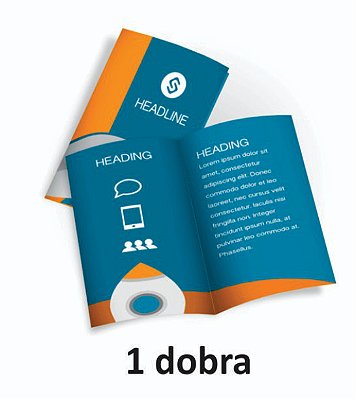 Folder couchê 115g -  01  ou 02 dobra - 1000 unidades
