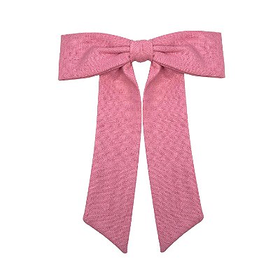 Maxi Laço de Linho Rosa Chiclete