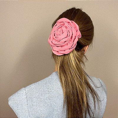 Flor Emily de Linho Rosa Chiclete