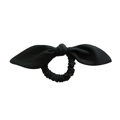 Elástico com Mini Laço de Crepe Preto