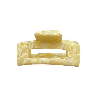Piranha Quadrada M Creme e Branco Perolado