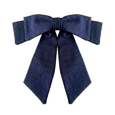 Laço Lívia M de Linho Azul Marinho