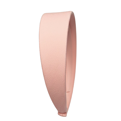 Tiara Flat de Crepe Rosa Claro