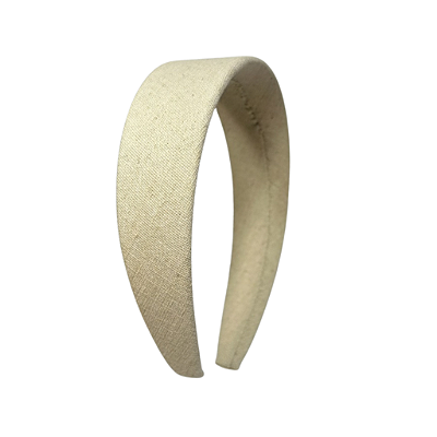 Tiara Flat de Linho Bege