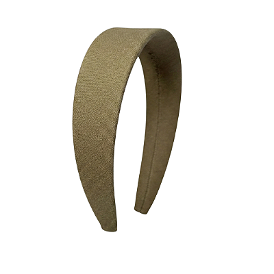 Tiara Flat de Linho Verde Oliva