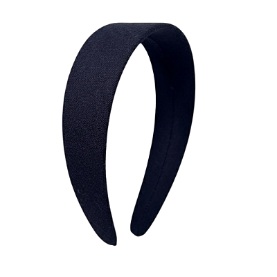 Tiara Flat de Linho Azul Marinho