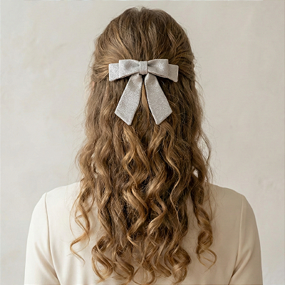 Laço Lívia P Lurex Prata