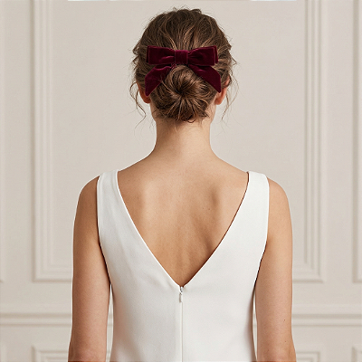 Laço Liz Veludo Vinho