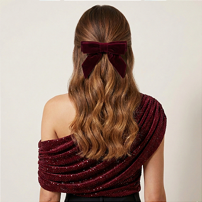 Laço Liz Veludo Vinho