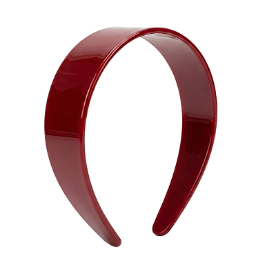 Tiara Flat de Acetato Vermelho