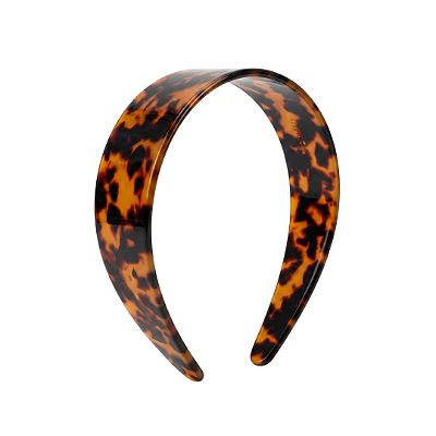 Tiara Flat de Acetato Tartaruga Marrom