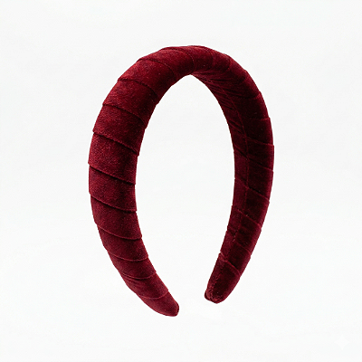 Tiara Veludo Enrolado Vinho