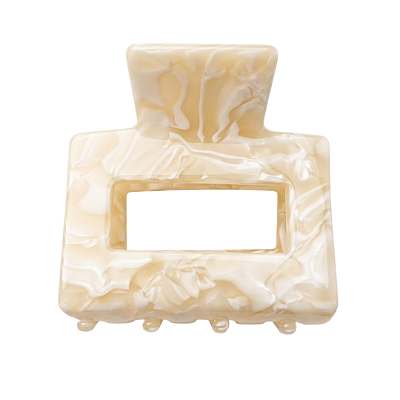 Piranha Quadrada M Creme e Branco Perolado